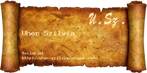 Uher Szilvia névjegykártya